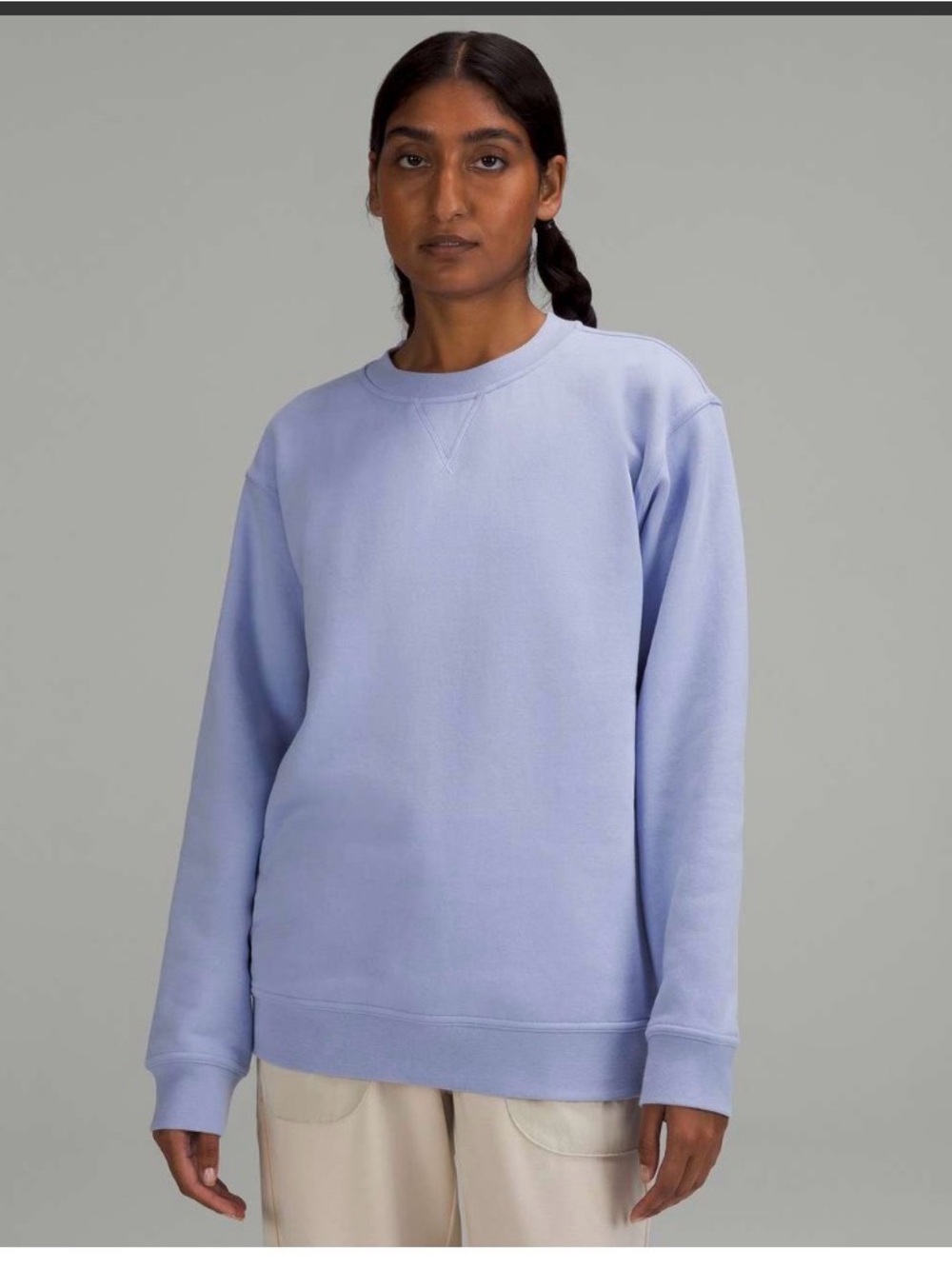Lululemon Women’s All Yours Fleece Crewneck Sweatshirt Size 12 Lavender Dusk